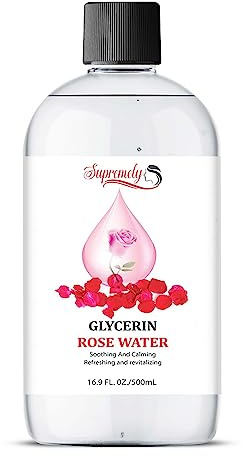 Supremely Rose Water and Glycerin Blend - Natural Hydrating Toner for Skin and Hair