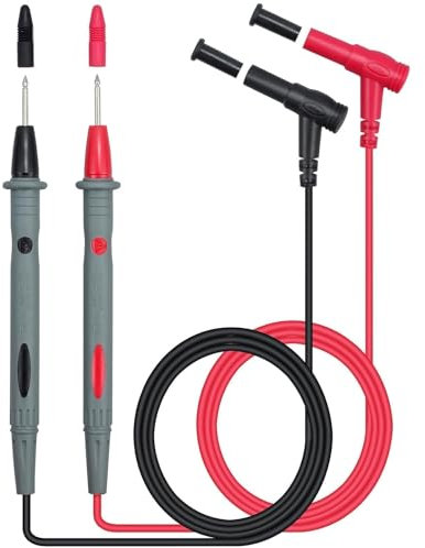 ALLmeter 1 Paar Multimeter Messleitungen CAT III 1000V CAT IV 600V 4MM Bananenstecker 10A Sondenkabel Messspitzen Kabel für Multimeter