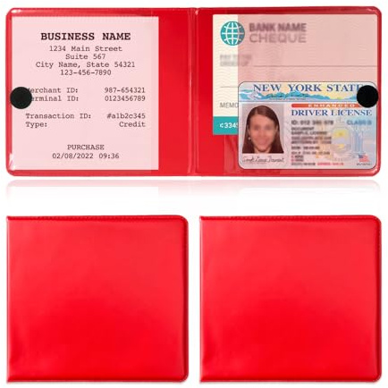 Kewucn Confezione da 2 supporti per assicurazione immatricolazione auto, 26 x 12,2 cm, essenziali per riporre carte di credito, accessori interni del veicolo, perfetti per la maggior parte delle auto,