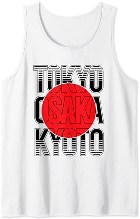 Japanische Flagge Tokyo Osaka Kyoto Japan Tank Top