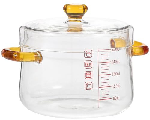 DECHOUS Schmortopf Aus Borosilikatglas Mit Doppelgriff Suppenbehälter Hitzebeständiger Kochtopf Aus Glas Küchensuppentopf Heimglas-kochgeschirr