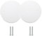 TOLIDA 2 Packs 5-Inch White Metal Ceiling Blank-Up Cover - Flat Round Wall Hole Cover Plate for 4 Inch Round/Octagon Box Openings Above Ceilings or Walls, Holes are Spaced 3.5 Inches Apart