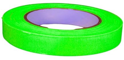 UV FLOOR - Gaffer Adhésif Vert Fluo 19mm X 25M - Gaffer Qualité Premium - Accessoire Fluorescent - Fête - Bande Adhésive Décorative -