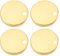 LT Easiyl 4 Pack Modern Gold Stainless Steel Toilet Seat Hinge Cover Set with Glossy Finish