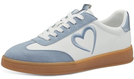 MARCO TOZZI by Guido Maria Kretschmer Damen Sneaker flach mit Schnürsenkeln Freizeit, Mehrfarbig (White/Polar), 37 EU