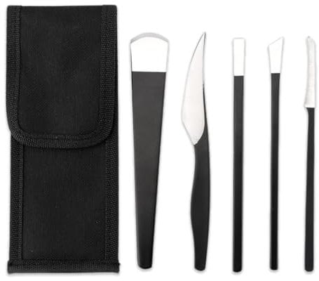 5 Pcs Pedicure Knife Set, Ingrown Toenail Tool Pedicure Tool Kit, Stainless Steel Pedicure Knife Dead Skin Corn Foot Callus Remover, with Storage Bag, for Ingrown Thick Nail