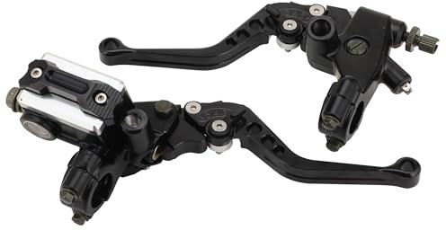 WOOSTAR 22mm Standard 7/8 Regolabile Frizione Leva Pompa Freno Frizione Set Sostituzione per Majesty T3 T5 T8 Moto Dirt Pit Bike Scooter ATV Nero