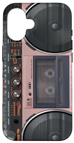 Boombox Throwback Retro Musik Stereo Pink Ghettoblaster Hülle für iPhone 16