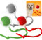 Donubiiu Pfotenstern Magic Ball, Interaktiver Spielball Pfotenstern, Magic Ball Hund, Elektrisch Interaktiver Hundespielzeug Kauzauberball mit Schwanz, für Katzen und Hunde (3 Stück)
