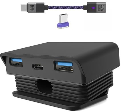 RGB-Ladestation, Schnellladegerät mit zwei USB-Anschlüssen, Dock für Logitech G PRO X SUPERLIGHT 2 GPW 3 G705 Maus