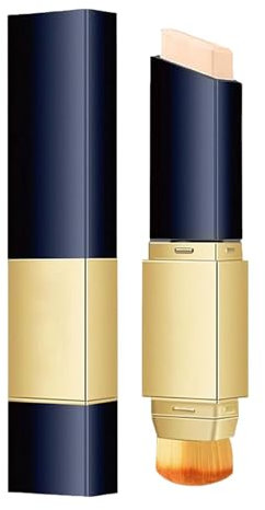 Weißer Concealer Stick, Weißer 2 In 1 Foundation Stick Mit Pinsel, 2 In 1 Mehrzweck Feuchtigkeits Foundation Stick, Feuchtigkeitsspendendes Concealer Make Up, Langanhaltender Foundation Stick