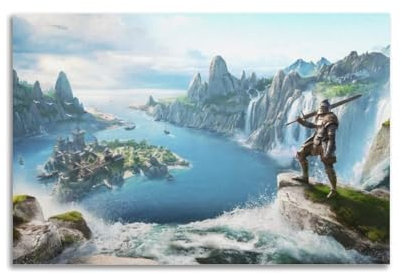 ASDBHGFF Videospiel-Poster The Elder Scrolls, High Isle Key-Kunstposter, dekorative Malerei, Leinwand, Wandposter und Kunstdruck, moderne Familienschlafzimmer-Dekoration, Poster, 20 x 30 cm