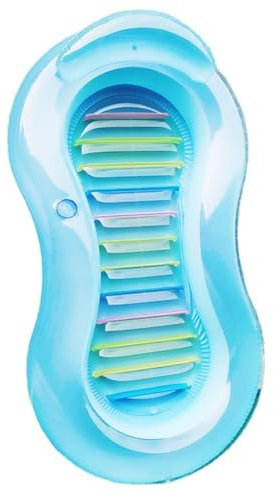 Csafyrt Bräunungspoolbett mit Kissen, 71 x 39 x 14 Zoll 8-Form aufblasbare Sonnenliege mit Getränkehalter, tragbarer Blow-up-Pool Schwimmer für Erwachsene Kinder Strand Sonnenbad Sonnenbading