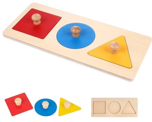 Ginddy Holzpuzzle Sortierspiel,Geometrische Formen Holzpuzzle Montessori Steckpuzzle Mit Mehreren Formen Für Baby Kleinkinder Und Kinder - Lernspielzeug