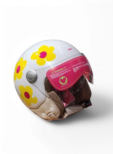 Casco Jet NZI Pasarela Margaritas Naranja Rosa - Ágatha Ruiz de La Prada Talla XS