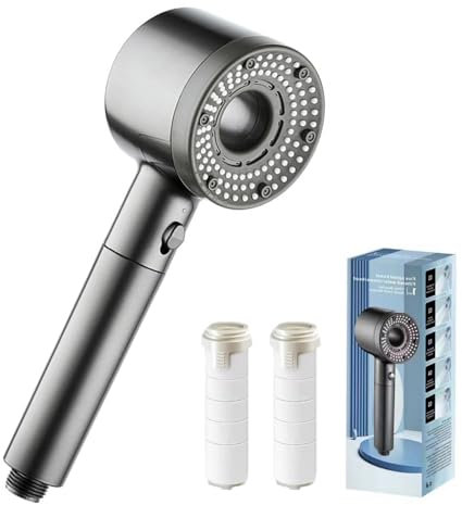Shower Head, High Pressure Shower Head with 5 Spray Modes, Water Saving Shower Heads with Filter, High Pressure Detachable Handheld Head with Pause Switch