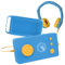 Lunii - Pack Ma Fabrique à Histoires Bleue et Casque Audio Bleu et Coque Bleue - Boîte à Histoires + Casque Enfant + Coque de Protection + 2h30 d'histoires à Composer incluses à télécharger