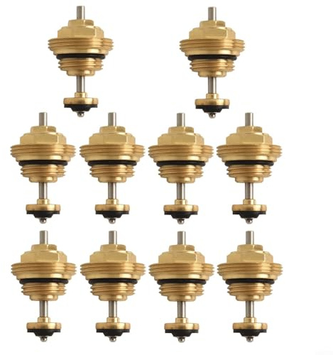 RichVibe Return Pin Valve Core Replacement,Water distributor Brass Valve Core,Underfloor Heating Manifold M30x1.5 for UFH Actuator(10 pcs)