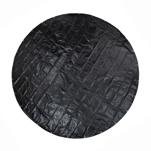 GUARD SHIELD Round Tarp Waterproof Heavy Duty Black 20 Feet Cover Outdoor Inflatable Pool Ground Cloth Tarps for Under Pool