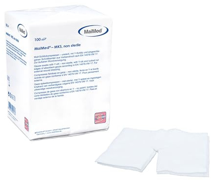 MaiMed Mull-Schlitzkompressen unsteril 5 cm x 5 cm, 100 St