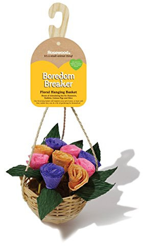 Rosewood Boredom Breaker - Cestino da Appendere Floreale, Giocattolo per Piccoli Animali