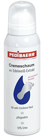 Fussschaum, trockene Haut mit Edelweiß, Fußcreme Urea, PediBaehr, 125 ml