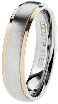 DOOSTI Partnerring/Trauring Lines Bicolor Chirurgischer Edelstahl 316L - inkl. Gratis Gravur