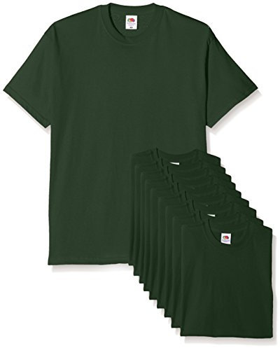 Fruit of the Loom Men's Original T. T-Shirt Pack of 10, Bottle Green, XX-Large