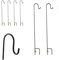 Dipamkar - H100cm Set of 4 Full Assembly Metal Garden Shepherd Crook Hooks Stakes for Bird Feeder Mason Jars Lights Lanterns Planters