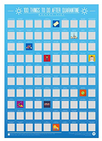 Gift Republic 100 Things To Do After Quarantine Bucket List Scratch Off Poster