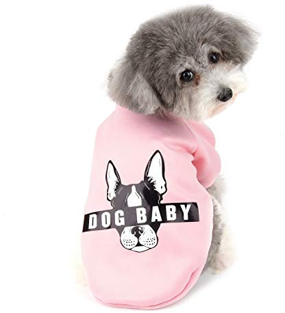 ZUNEA Kleine Hunde Wintermäntel Winterjacke Baumwolle Gepolstert Warm Welpen Kleidung Pullover Sweater Haustier Hundemantel Chihuahua Puppia Hunde Bekleidung Rosa XXL