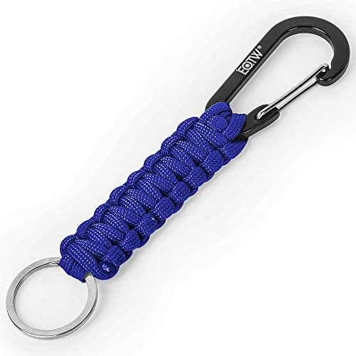 EOTW Paracord Schlüsselanhänger Karabiner Karabinerhaken D Ring Schlüsselband Schlüsselring für Motorrad Auto Camping Wandern Männer Frau Kinder (1 Blau)