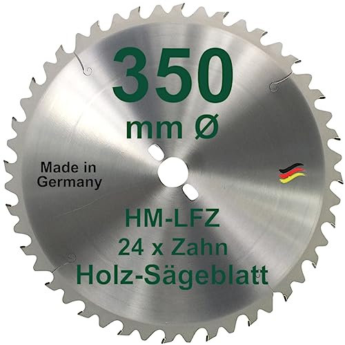 HM Sägeblatt 350 mm LFZ Flach-Zahn Hartmetall Widea für Wippsäge und Brennholzsäge für Brennholz Hartholz Kreissägeblatt 350mm