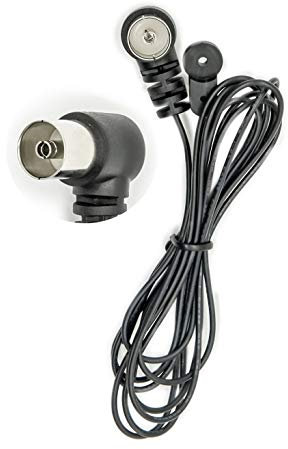 Vecys FM Radioantenne Schwarz T Typ Innenantenne Unbal Dipol FM Autoradio Push On TV Buchse Anschluss Kompatibel mit Stereoempfänger Heimverstärker Autoradio