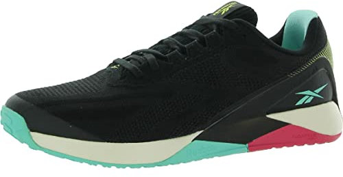 Reebok Men's Nano X1 Cross Trainer, Vegan Collection/Black/Pink/Blue, 7