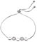 Bello London Versilbertes Armband mit verstellbarem Schiebeverschluss und fünf miteinander verbundenen Ringen Nerola