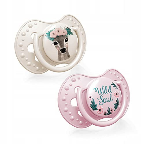 LOVI Dynamischer Schnuller 0-2 Monate, Silikon, BPA-frei, Wild Soul Girl