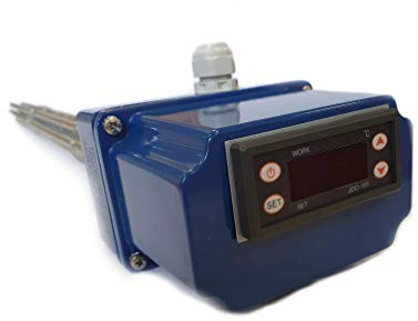 THERMIS TRG 31 Heizstab Heizpatrone mit digitalem Thermostat Heizelement für Wasserspeicher Boiler Warmwasserspeicher Wasserheizung Heizungsspeicher G6/4, 4 Kabel (7500 W /3x400V)