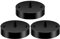 YnGia Industrial Rose Light Fitting Canopy Light Kit 120mm for Pendant Light Ceiling Light Wall lamp Chandelier 3 Pack, Matt Black Single Hole with Ceiling Plate Bracket 100mm Earth