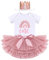 FYMNSI Baby Mädchen Boho Regenbogen 1. Geburtstag Outfit Baumowlle Kurzarm Strampler Body Tütü Tüll Rock Mini Krone Hut Erster Geburtstag 1 Jahr Alt Party Fotoshooting Bekleidungsset Dunkelrosa