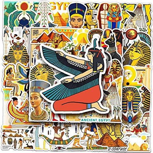 Danlai 50pcs Antike Ägyptische Pyramide Pharao Mumie Aufkleber Graffiti Für Laptop -Gitarren -Motorrad -Skateboard -aufkleberspielzeug Spielzeug