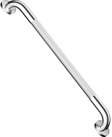 24 Inch Anti Slip Shower Grab Bar, Munzong Stainless Steel Bathroom Grab Bar, Satin Brushed Nickel Knurled Bathroom Balance Bar,Safety Hand Rail Support Handicap Elderly Senior Assist Bath Handle
