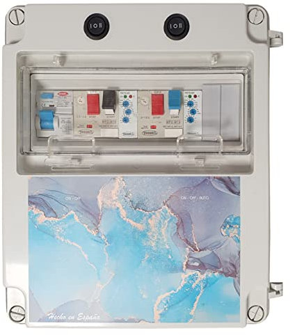 Swimhome Cuadro eléctrico Control piezoeléctrico para 2 Bombas 0,5-1 CV (4-6.4A)