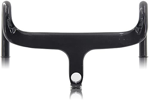 Carbon Integrierter Lenker Road RXL SL 1-1/8 Zoll flacher Lenker für Rennrad Drop Lenker Innenkabel Leicht Carbon Lenker Innenführung 3K Glanz Integrierter Carbon Lenker 420 x 120 mm