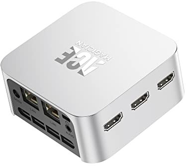 ACEMAGICIAN Mini PC, Ιntel Alder Lake-Ν95 16GB RAM 512GB M.2 SSD Mini Ordenadores de Sobremesa, Dual Ethernet/HDMI*3 Pantalla Triple/WiFi 5/ BT4.2 para Oficina, Cine en Casa