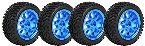 Aatraay LKW-Räder 1:18 Wltoys A959 Teile 18×18×4 Rc Crawler Reifen Blaues Metall Y-förmiges Rad Wl A959 A979 A969 1 18 Modellauto