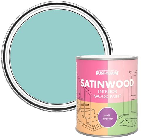 Rust-Oleum Blue Satinwood Interior Wood Paint - Teal 750ml