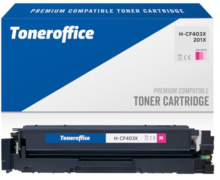 201X CF403X Magenta Toner für HP 201X CF403X Tonerkartusche Magenta Kompatibel für Drucker HP Color Laserjet Pro M-252-DW, M-252-N, MFP M-274-N, MFP M-277-DW, MFP M-277-N (ca. 2300 Seiten)