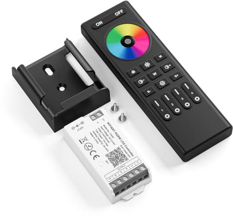 FCOB 5050SMD COB RGBW C04W WiFi Steuergerät&RC03RFB Fernbedienung Controller Kit 4 Zonen RF 2.4GHz drahtlose Gruppensteuerung PWM RGBW (+V R G B W) 5pin LED Streifen Neon Seil Licht DC12V DC24V