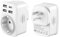 Carehabi Adaptateur Prise USA, Adaptateur France vers USA avec 3 USB-A et 1 USB-C, Adaptateur Prise Americaine, Adaptateur Voyage pour USA Canada Américaine Mexique Thailande, Adaptateur Type B